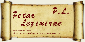 Petar Ležimirac vizit kartica